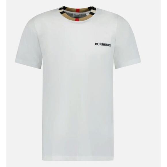 Burberry White Jayson Check T-Shirt*Men's XXL*NEW with Tags - Picture 1 of 3